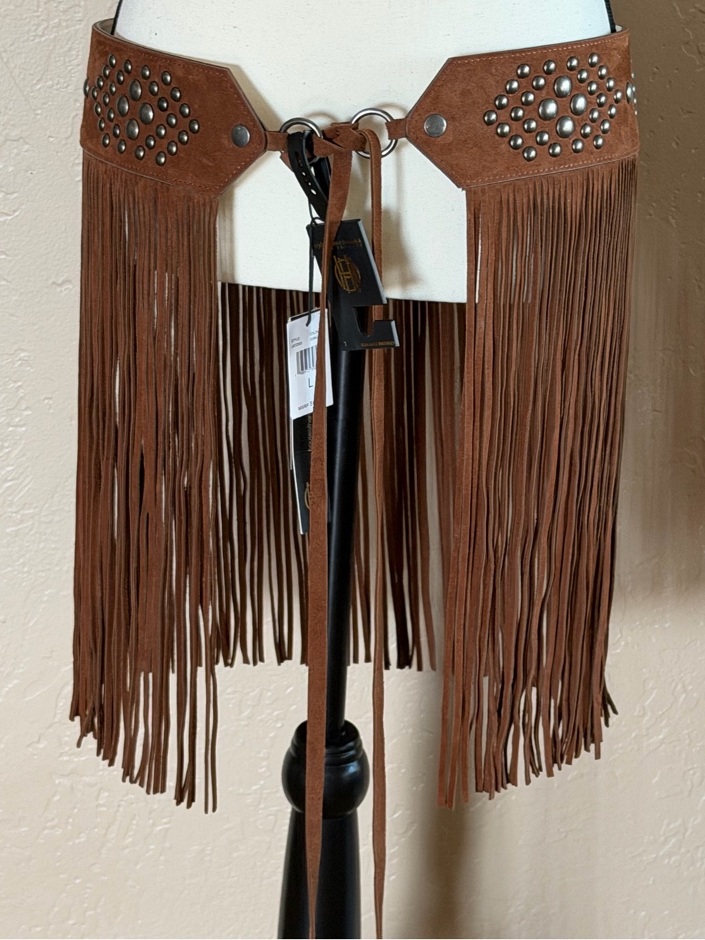 House of Harlow Leather Western Skirt Belt